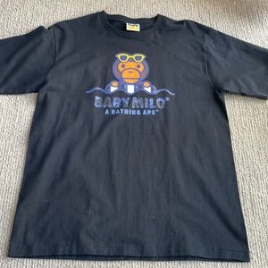 A Bathing Ape black Tshirt in men’s size large New